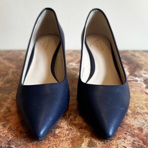 Cole Haan Marta Pump Marine Blue Leather Heels Size 6